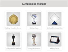 Tablet Screenshot of catalogodetrofeos.com